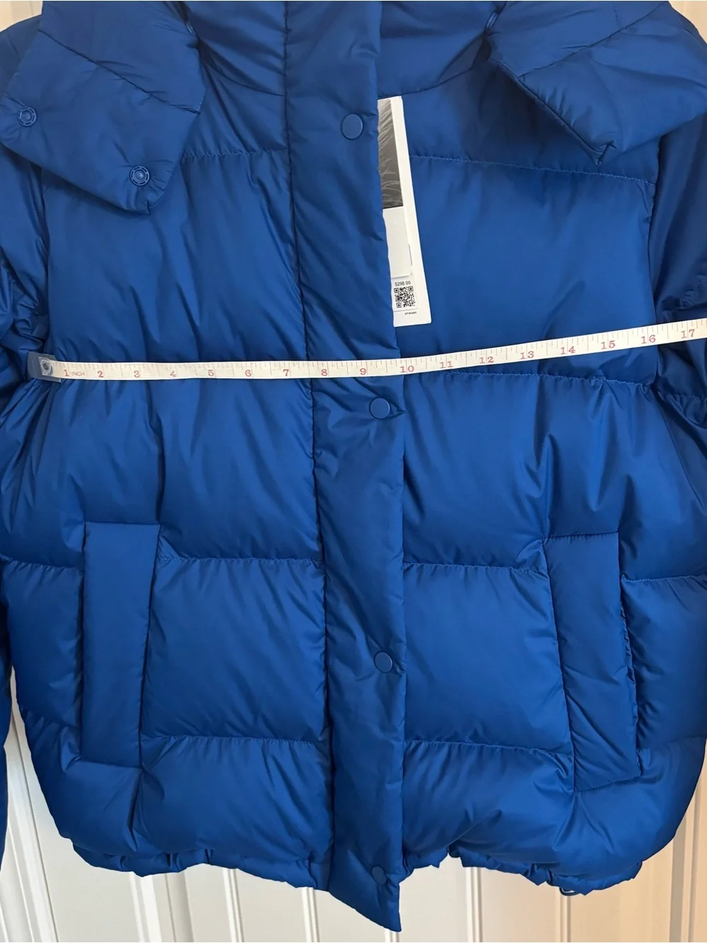 NWT Lululemon Athletica Wander Puff Jacket with Hood, Royal Blue, Size 8